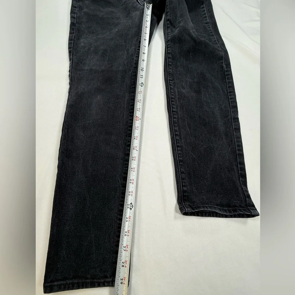 Abercrombie & Fitch Men's Washed Black Slim Straight Jeans